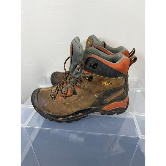 Keen Utility Waterproof Work Boots Brown Orange Men’s 11.5 Steel Toe ASTM F2892 - Picture 4 of 6